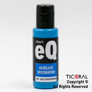 ACRIL.DECOR.EQ 408 AZUL CYAN PRIMARI 50ML X 6 UNIDADES